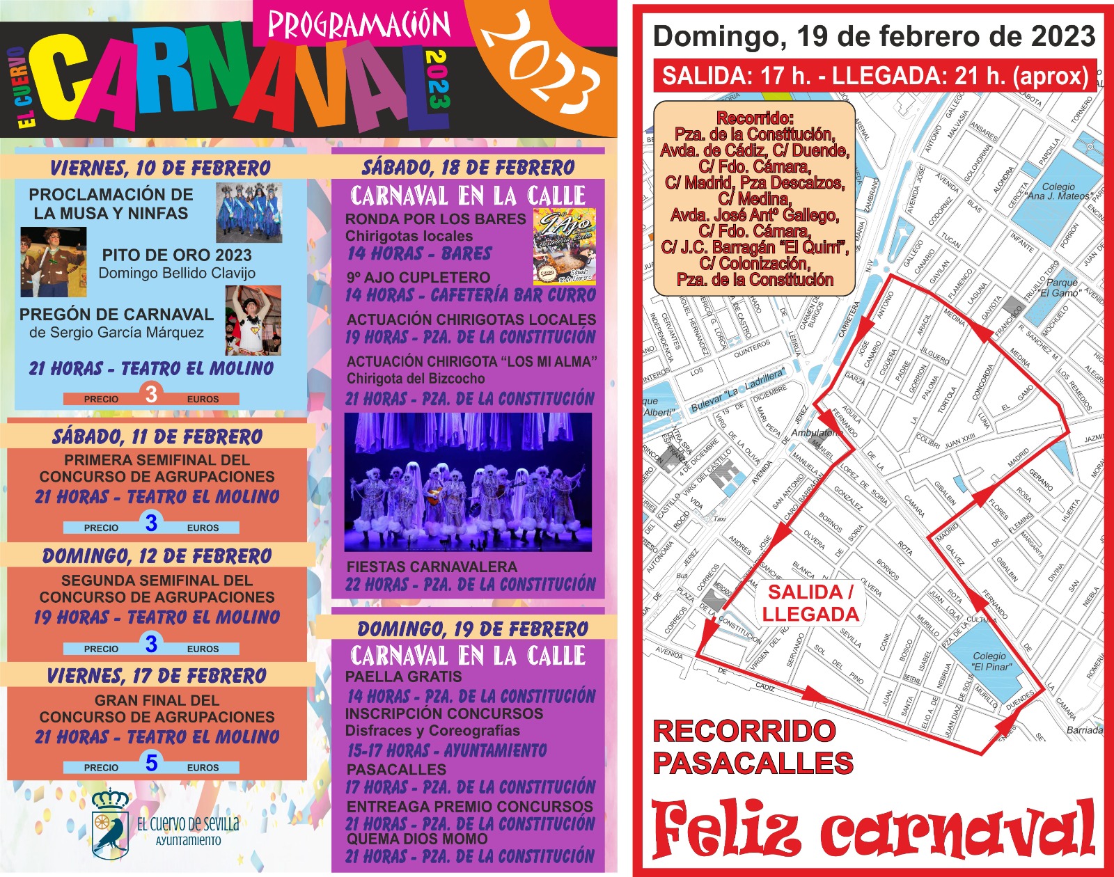 programación completa carnaval 2023