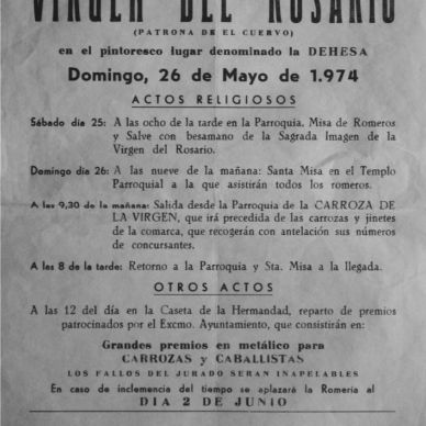 Cartel Romería año 1974