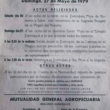 Cartel Romería año 1979